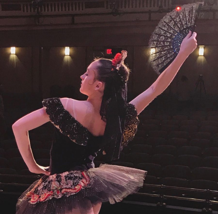 Cathleen Breslin, 20, dances the role of a Spanish soloist in The Nutcracker last year. 