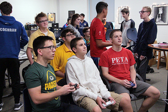 Members of the Super Smash Bros. Club duke it out for victory.