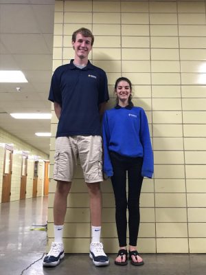Gavin Hamilton, 20, and Ava Mohr, 23, find advantages and disadvantages to their heights. 