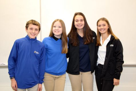 Freshmen celebrate victory
Walter Freund, Addison Schultz, Amalia Strahl, and Julia Thielen were elected to serve as officers by their classmates.